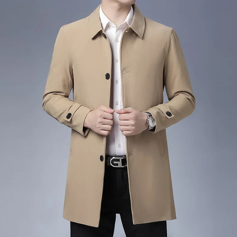 Business Coats Men Long Mens Jacket Windbreaker Clothes Men