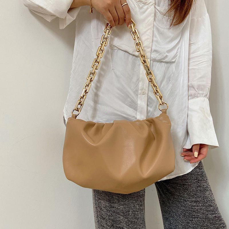 Acrylic Chain Handbag Large-Capacity Soft Zipper Shoulder Bag Underarm Handbag
