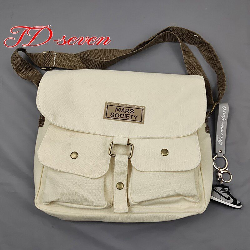 Women's Canvas Bag Department Messenger Bag Female Students Shoulder Bags 1 PC