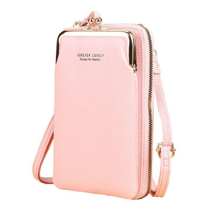 Wallet Shoulder Mini Synthetic Leather Bag Straps Phone Big Card Holders Handbag