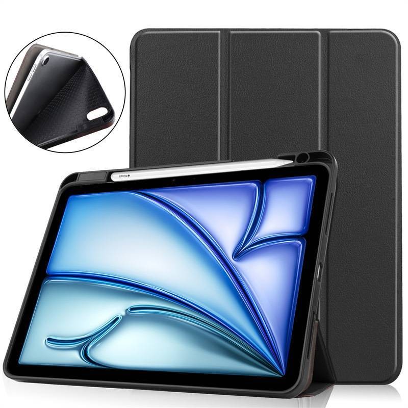 For 2025 iPad Air11 Slim Tri-Fold Folio Case 8-color protective cover PU case
