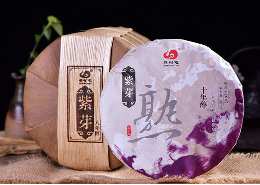 Black Tea Purple Bud Puer Old Tree Material Pure 357g Pu-Erh MiferYunnan-