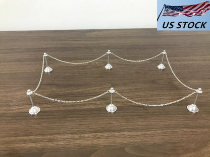 1:9/18/24/36 Metal Pillar Welcome Stake isolation Fence for Car Model Display