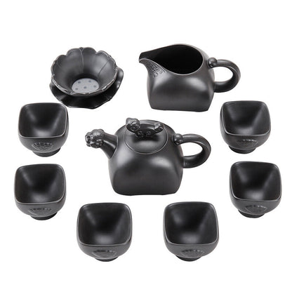 Complete Tea Set True Yixing Zisha Tea Pot Pitcher Matching Tea Cup Filter Net