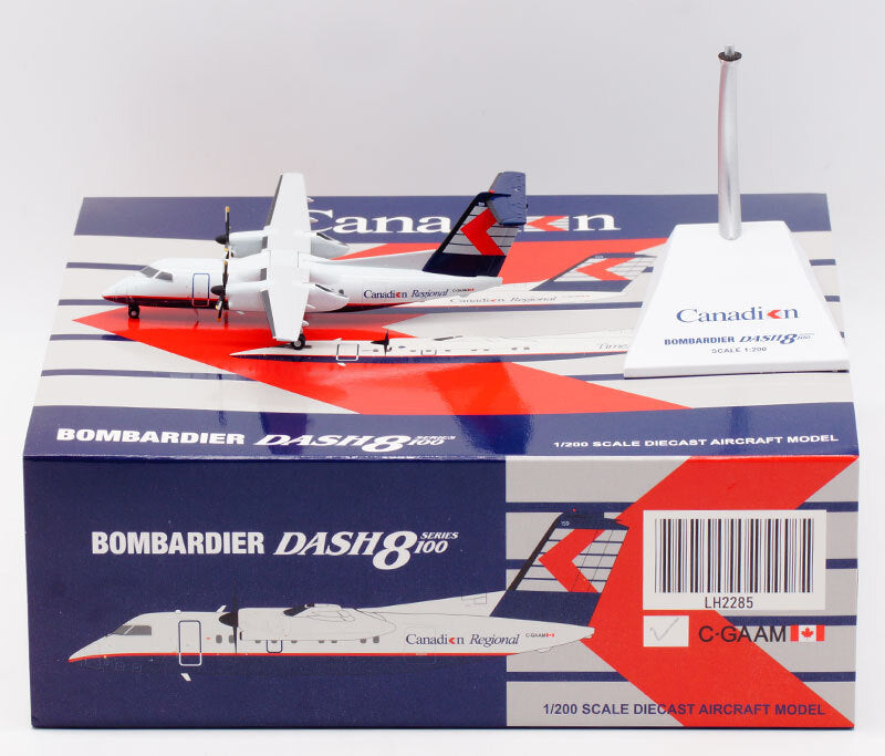 1:200 JC Wings Canadian Regional Airlines Dash8-Q100 Airplane Diecast Model