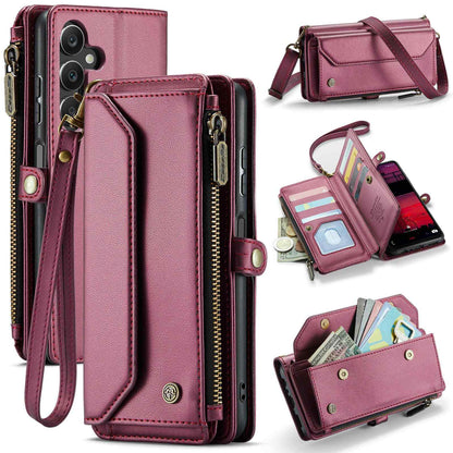 Crossbody for Samsung Galaxy A16 Case Wallet【RFID Blocking】with 10-Card Holder
