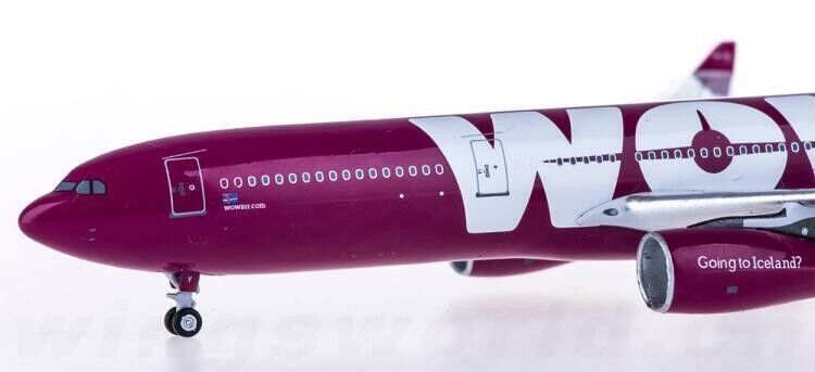 1:400 AeroClassic WOW AIR AIRBUS A330-300 Passenger Airplane Plane Diecast Model