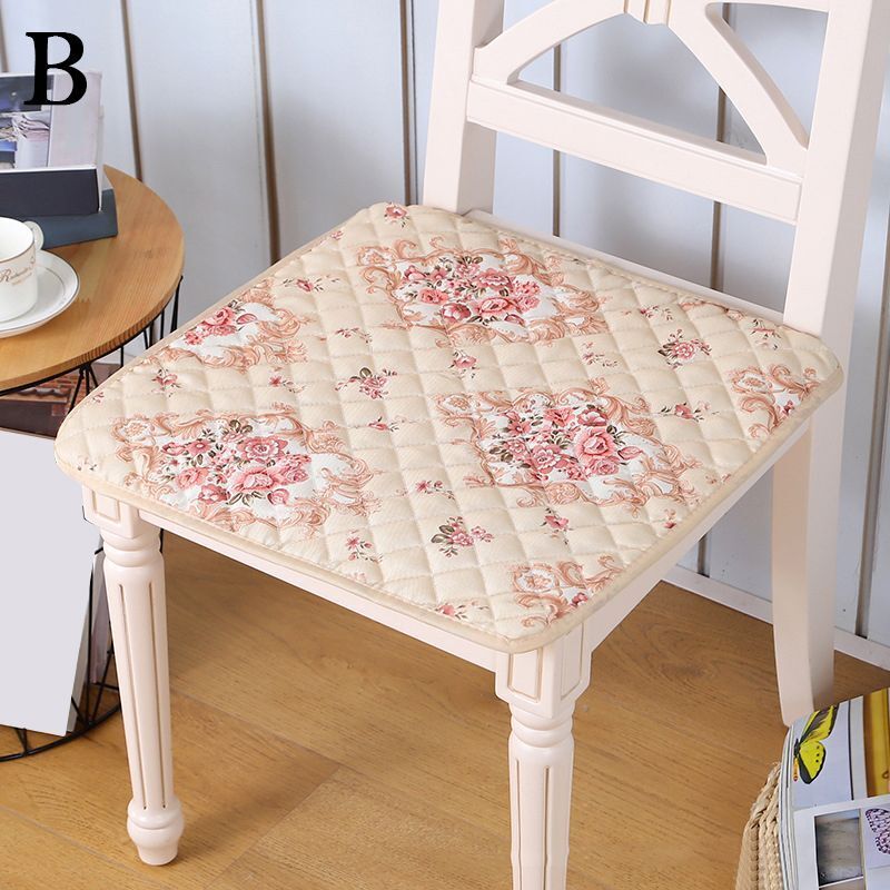 Seat Cushion Pads 45x45cm Polyester Square Sofa Car Pastoral Floral Non-Slip Mat