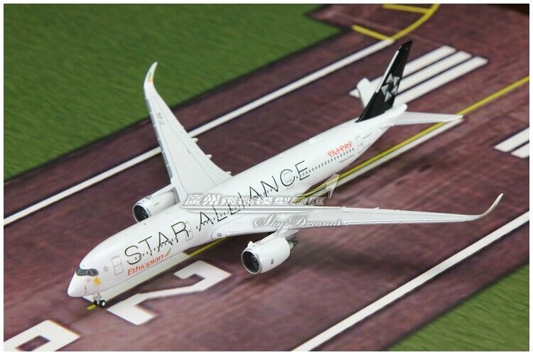 1:400 JC Wings Ethiopian STAR ALLIANCE AIRBUS A350-900XWB Airplane Diecast Model
