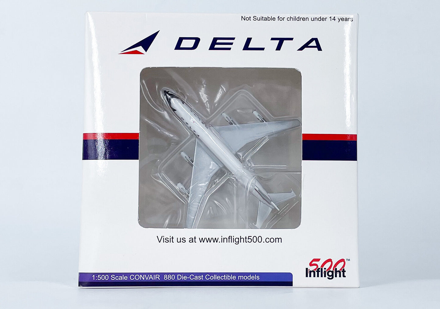 1:500 InFlight DELTA Convair CV-880 Passenger Airplane Diecast Aircraft Model