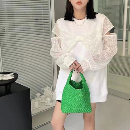 Luxury Woven Tote Bags Style Fashion Large Shoulder Bag Handbag Shopping Purse