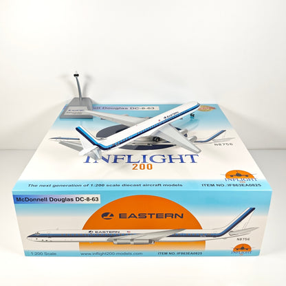 1:200 InFlight Eastern DC-8-63 N8756 Passenger Airplane Diecast Plane Model