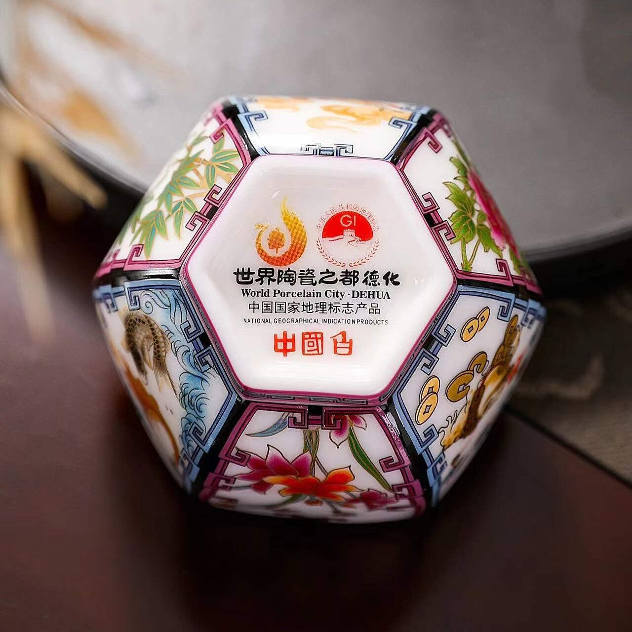 Fat Mutton Jade Porcelain Tea Cup Gaiwan Color Enamel Craft Tureen Souvenir New