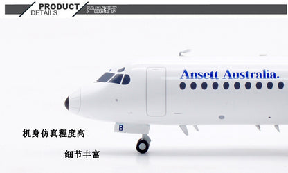 1:200 InFlight Ansett Australia Fokker F-28-4000 Passenger Plane Diecast Model