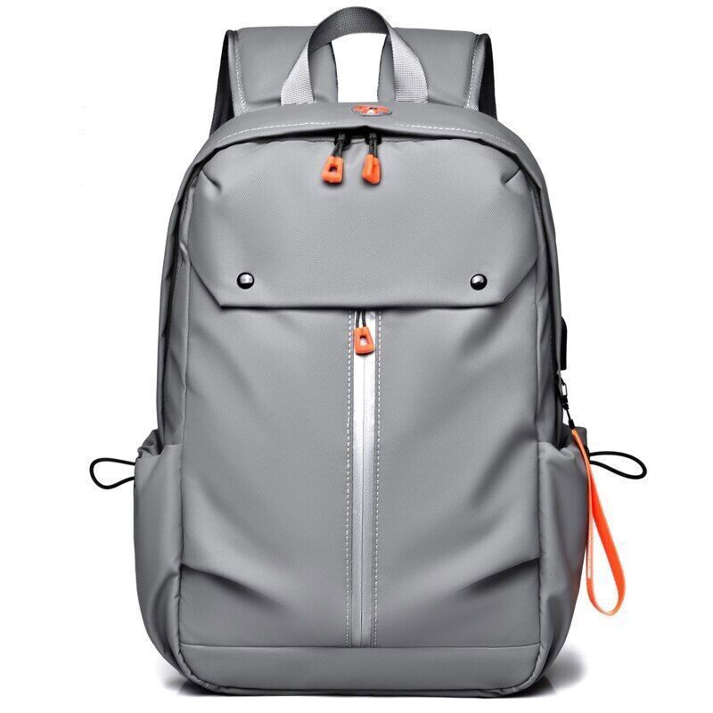 Men's Backpack Charging Bag PU Leather Male Business Travel Bagpack