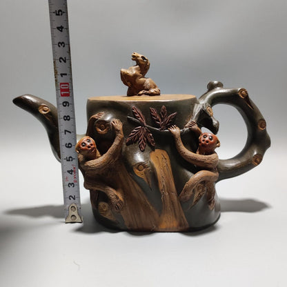 Chinese Yixing Purple Clay Teapot Tea Set Pot Zisha Ceramic Cute Decor Figurine