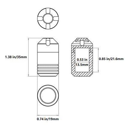 Titanium Waterproof Pill Case Box Organizer Container Portable Keychain Pendant
