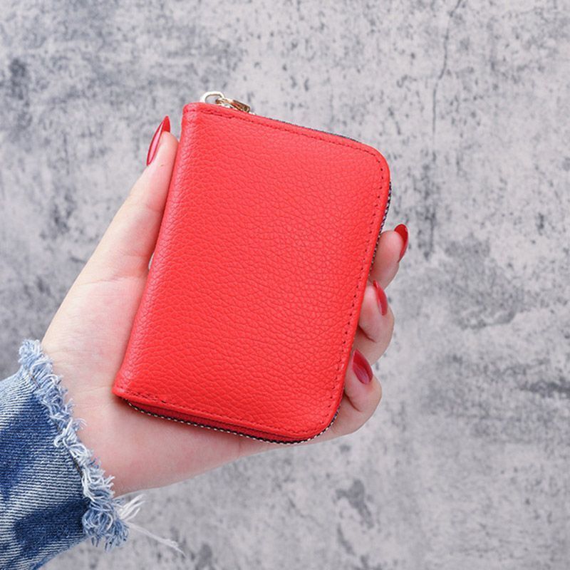 Synthetic Leather Wallet ID Credit Card Holder Wallet Small Coin Purse Money Bag