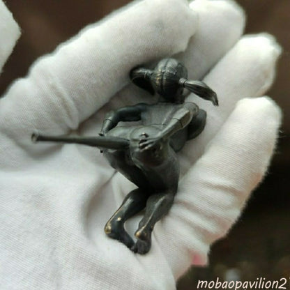 Chinese Exquisite of Bronze Clown Girl Beauty Handicraft Statue Gift Collected