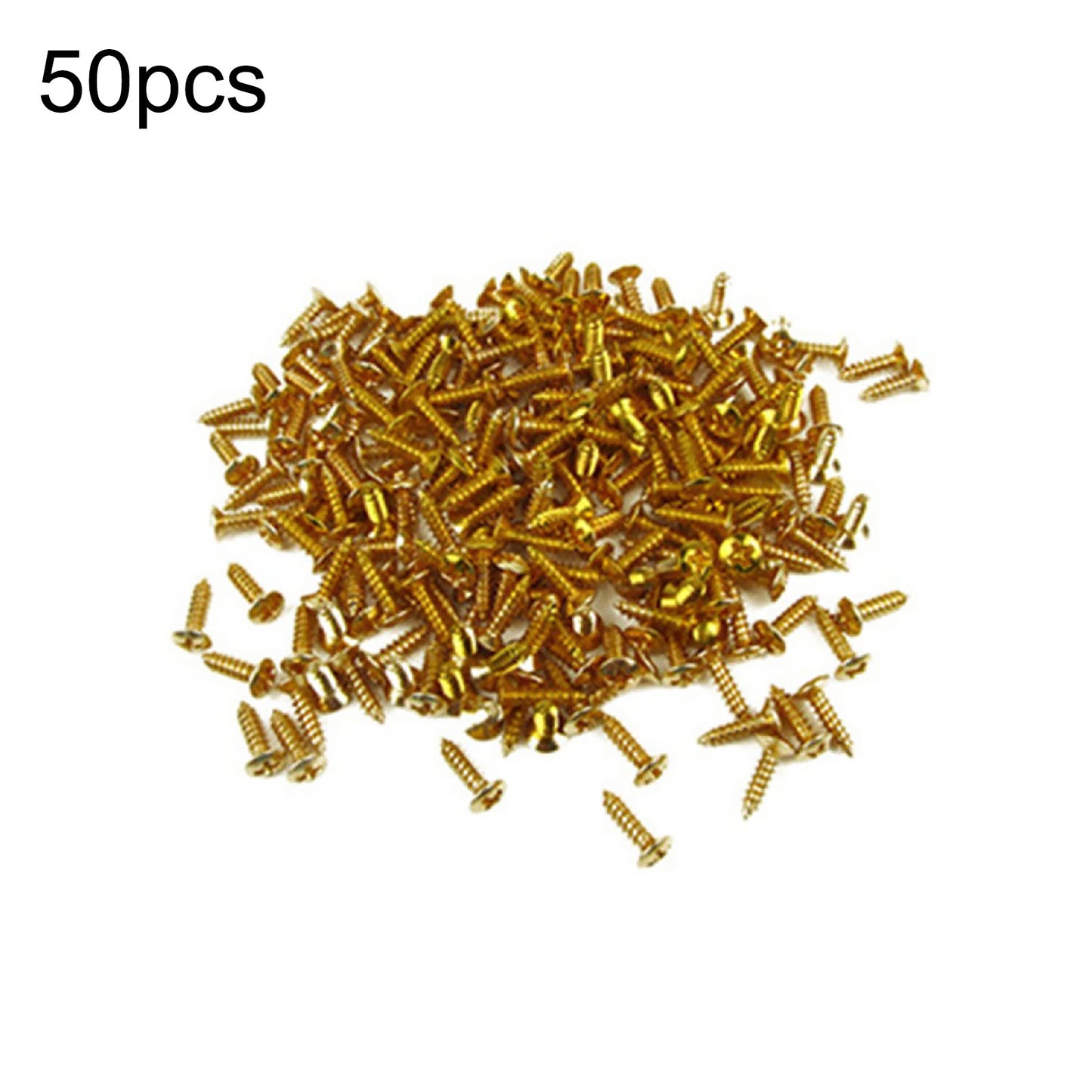 50Pcs Gold Electric Guitar Bass Pickguard Screws For Fender Strat/Tele A