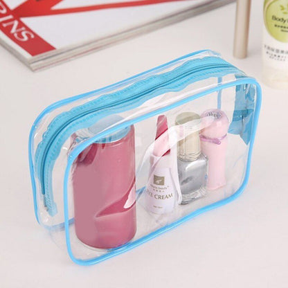 Plaid Makeup Cotton Linen Cosmetic Bag Zipper Pouch Storage Bags 21*17 CM Square