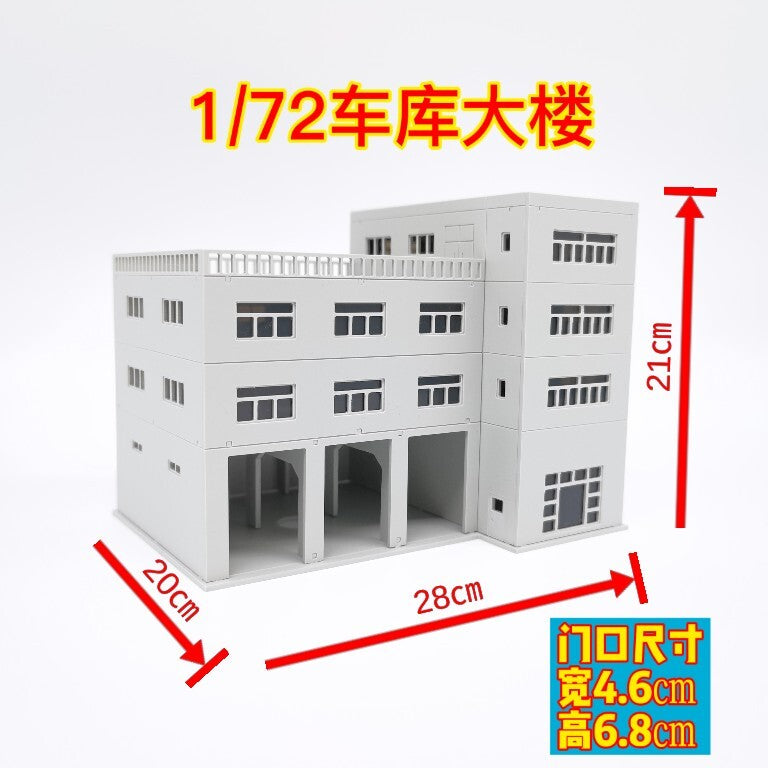 1/72 Fire Garage Building Model Garage Building Model For Scene Model