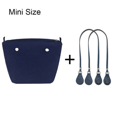 1set Canvas Lining Insert Inner Pocket 85cm Long Handles Microfiber Leather Bag