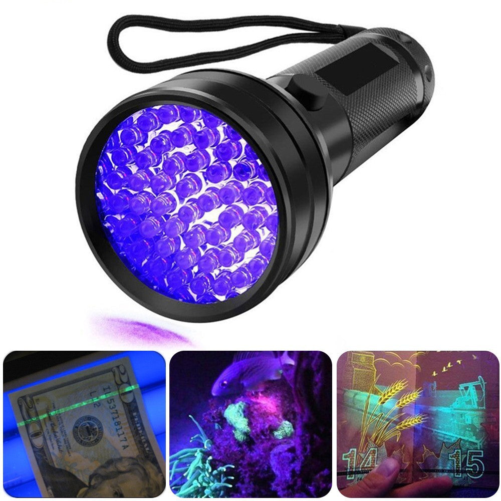 Blacklight Flashlight for Authenticating Drivers Licenses, Currency, Passports