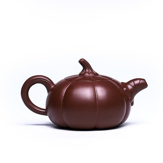 Full Handmade Tea Pot Marked Pumpkin Engraved True Yixing Zisha Purple Clay Pots