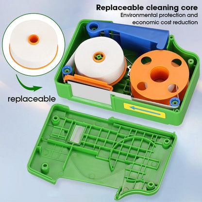 Optic Fiber End Face Clean Box FTTH Fiber Wiping Tool Pigtail Cleaner Cassette