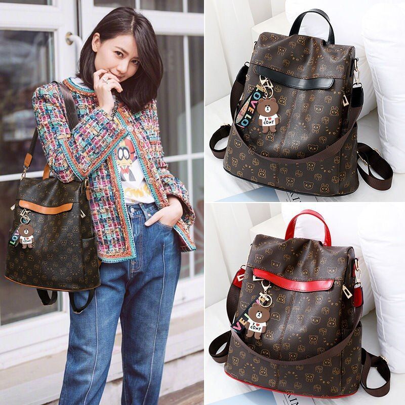 Women Backpack Leather Anti Theft Business