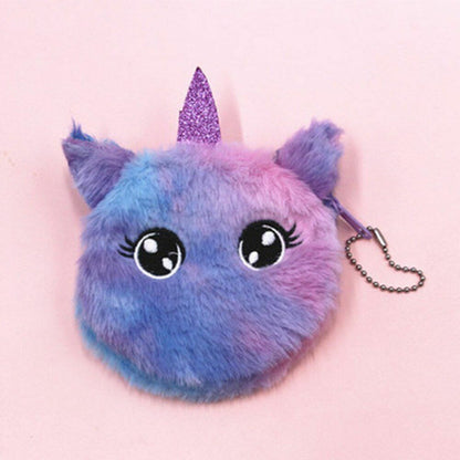 Shoulder Bag Plush Cartoon Boys Crossbody Girls Party Gift Shiny Unicorn Handbag