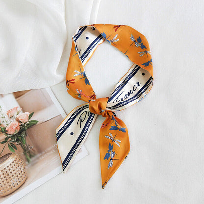 Ladies Neck Scarf Long Ribbon Wrap Tied Bag Handle Hair Wrist band Neckerchief*