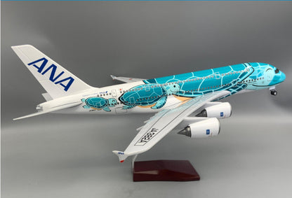 1:160 46CM ANA AIRBUS A380 Airplane Landing Gear Resin Aircraft Model