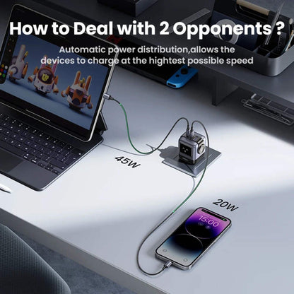 GaN 65W Fast Charger PD USB-C Quick Charge Adapter
