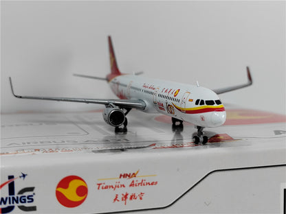 1:400 JC Wings Tianjin Airlines AIRBUS A321 Passenger Airplane Diecast Model