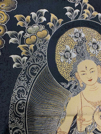 36" Tibet Tibetan Cloth Silk Buddhism Tara Guanyin Kwan-yin Tangka Thangka Mural