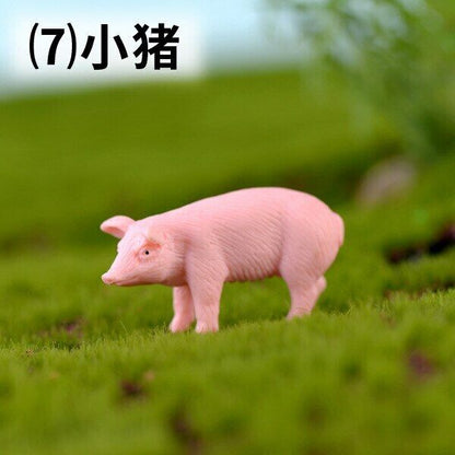 Plastic Animal 3pcs/lot Horse Cow Duck Duck Pig Goat Farm Craft Gift Landscape