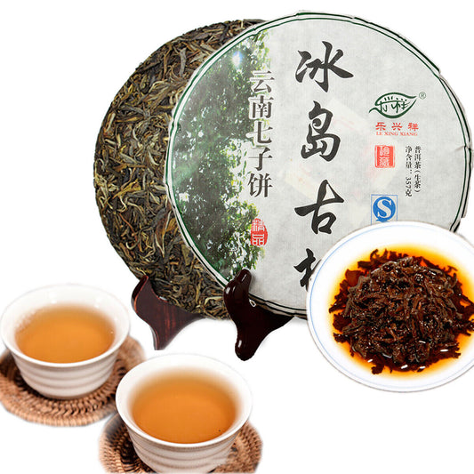 357g Health Care Cha Tea Cake Top-Grade Bohai Pu-erh Tea Ancient Tree Green Tea