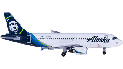 1:400 AeroClassic Alaska Airlines AIRBUS A319 Passenger Airplane Diecast Model