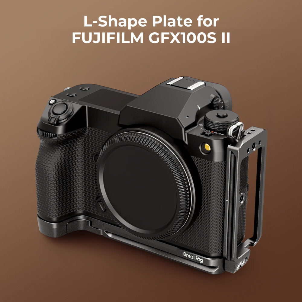 SmallRig L-Plate for Fujifilm GFX100S II –Dual Arca-Swiss, Extendable, Cold Shoe