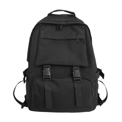 2022 New Black Backpack Unisex Oxford School Bag Women Men Bagpack Bag