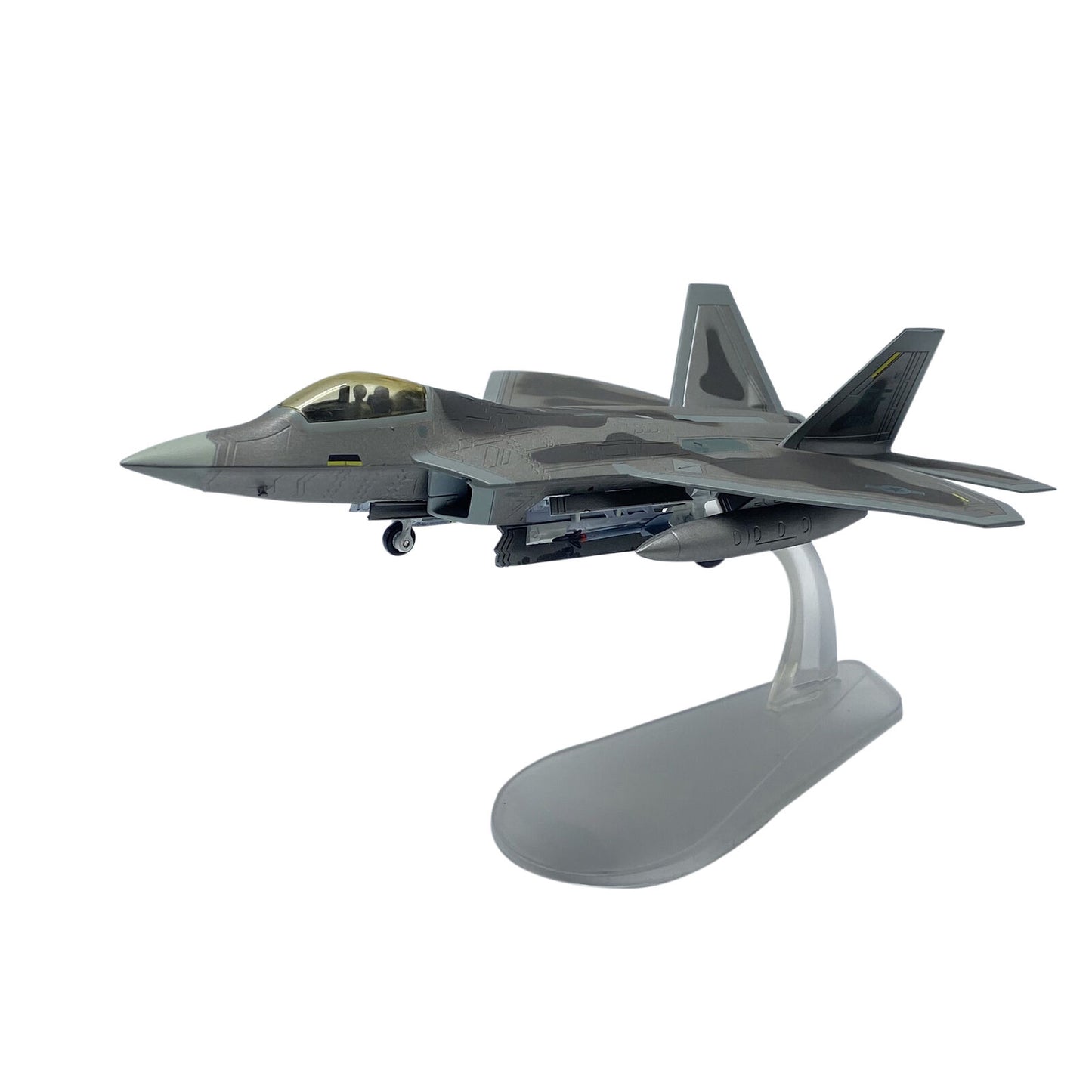 1:100 Us F-22 Stealth Fighter Raptor Missile Mode Alloy Aircraft Model