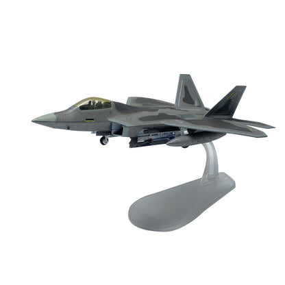 1:100 Us F-22 Stealth Fighter Raptor Missile Mode Alloy Aircraft Model