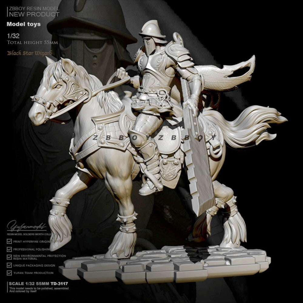 1/32 resin figures model Armored machete knight Unassembled unpainted
