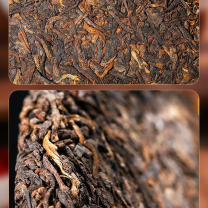 357g Yunnan Ancient Tree 2009 Chen Nian Brown Mountain Pu'er Tea Ripe Tea Cake