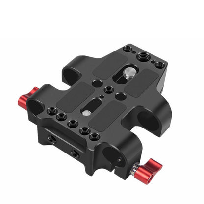 1/4"&3/8" Anti-Slip Camera Alloy Cage Baseplate With Dual 15mm Rod Rail Clamp