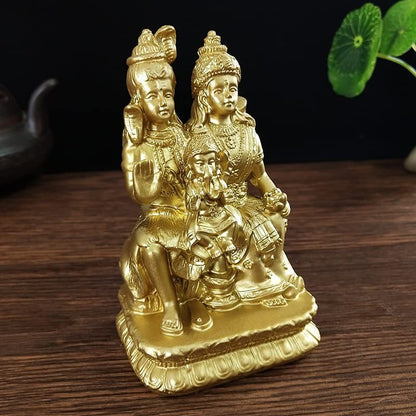 4.33" New Golden Shiva Statue Hindu Lord Ganesha Vishnu Buddha Statue Figurine