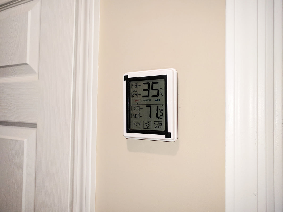 Digital Indoor Thermometer and Humidity Meter, Battery Operated, Tabletop Design