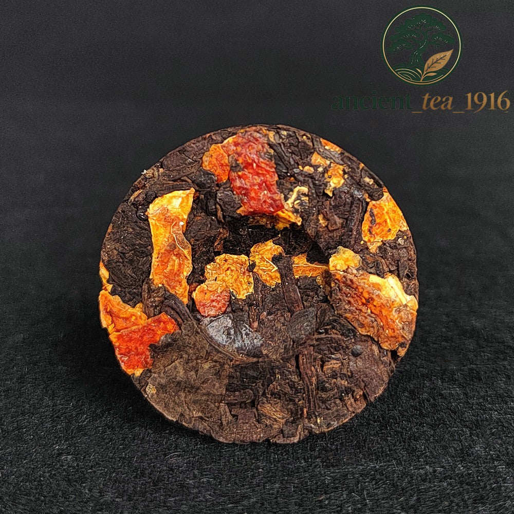 500g Yunnan Dried Tangerine Peel Pu'er Small Tea Cake Mellow Aroma Ripe Tea Cake